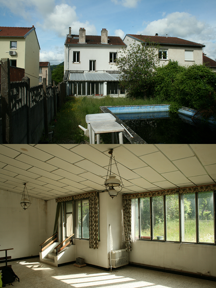 la maison côté jardin avant travaux